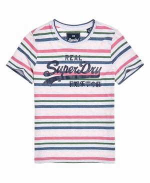 Superdry Vintage Logo Stripe Női Pólók Csíkok | VYESC5418